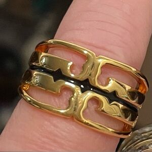 Elegant Tory Burch Gold Women's Ring New Size 7.5
